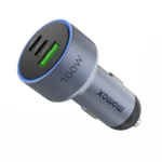 momax UC17 Move 3 -Ports Car Charger Adapter 100w - Black - Image 4