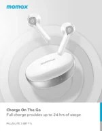MOMAX BT11D Pills Lite 3 True Wireless Stereo Earbuds - Black - Image 4