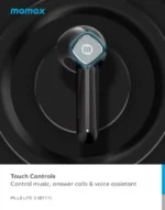MOMAX BT11D Pills Lite 3 True Wireless Stereo Earbuds - Black - Image 3