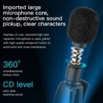 yesido USB -C Lavalier Mic KR11 - Black - Image 3