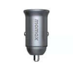 MOMAX Dual Port USB car charger 30w (UC18E) - Gray - Image 2