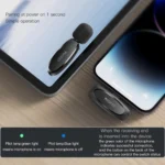 ⁦yesido Lightning Lavalier Mic KR12 - Black⁩ - الصورة ⁦2⁩