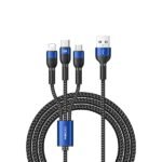 RECCI CABLE USB-A TO USB-C+Lightning+Micro T12 - White