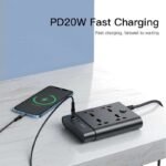 ⁦yesido Power Socket PD and 2 USB MC11 - Black⁩ - الصورة ⁦3⁩