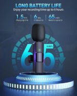 General K10 K1 Wireless Microphone for iPhone iPad Wireless Plug Play - Black - Image 3