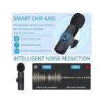 General K10 K1 Wireless Microphone for iPhone iPad Wireless Plug Play - Black - Image 2