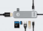 MOMAX 7in1 multi -function USB -C hub (DH17) - Gray - Image 3