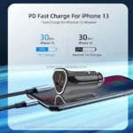 Lavvento Ultra -Fast QC3 PD Car Charger with Type -C 38W - Black - Image 2