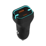 Lavvento Ultra -Fast QC3 PD Car Charger with Type -C 38W - Black