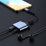 RECCI 2in1 Type -C To 3.5mm+Type -C Convert RDS -A19 - Gray - Image 3