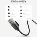 ⁦UGREEN CAT 6A Pure Copper Ethernet Cable OD2.8 1.5m - Black⁩ - الصورة ⁦4⁩