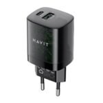 HAVIT 30W Gan Travel Charger - UC303 - Black - Image 2
