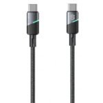 ⁦Smart Gate SGCA-BCCL100B Cable Braided Light Aluminum Type C to C Fast Shielded 1m Black⁩ - الصورة ⁦2⁩