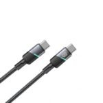 ⁦Smart Gate SGCA-BCCL100B Cable Braided Light Aluminum Type C to C Fast Shielded 1m Black⁩ - الصورة ⁦3⁩
