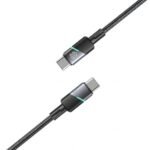 ⁦Smart Gate SGCA-BCCL100B Cable Braided Light Aluminum Type C to C Fast Shielded 1m Black⁩ - الصورة ⁦4⁩