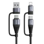 Joyroom cable A37-2T2 USB-A+Type-C to Lightning+Type-C Cable 1.2m - Black