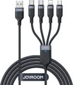 Joyroom cable S-A18 3.5A USB-AtoLightning+Type-C+Micro 1.2m - Black