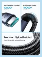 ⁦Joyroom cable S-A21 100W (USB-A to L+C+M) 1.2m - Black⁩ - الصورة ⁦3⁩