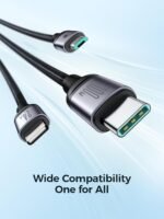⁦Joyroom cable S-A21 100W (USB-A to L+C+M) 1.2m - Black⁩ - الصورة ⁦4⁩
