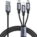 Joyroom cable S-A21 100W (USB-A to L+C+M) 1.2m - Black