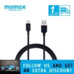 momax ZERO USB -A to USB -C Cable (DA16) - Black - Image 2