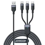 Joyroom cable S-A18 3.5A (USB-A to L+C+M) 0.3m - Black