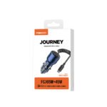 ⁦RECCI Car Charger PD 65W With USB-C Cable - RCC-N22 - Blue⁩ - الصورة ⁦5⁩