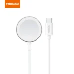 ⁦RECCI 3.5W Magnetic Watch Charger 1.2m - RCW-28 - White⁩ - الصورة ⁦2⁩